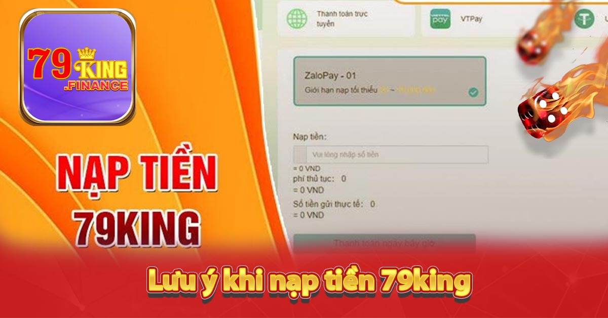 Lưu ý khi nạp tiền